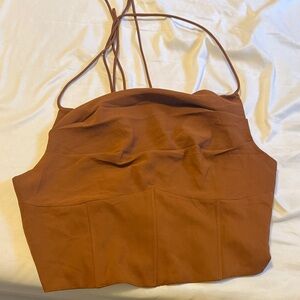 Women's Brown Strappy Top